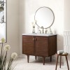 Amberly 36" Mid-Century Walnut (Vanity Only Pricing)